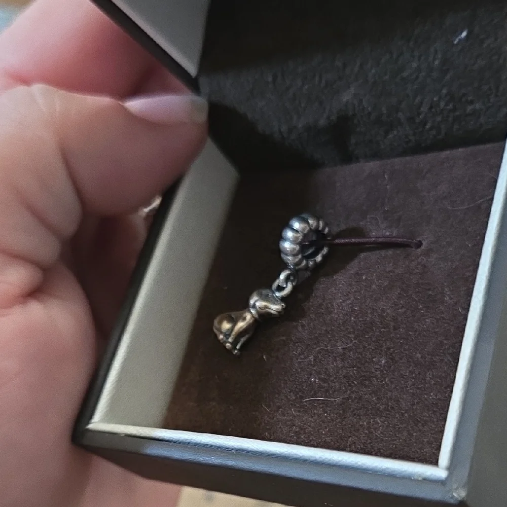 Silver Dog Charm Pendant